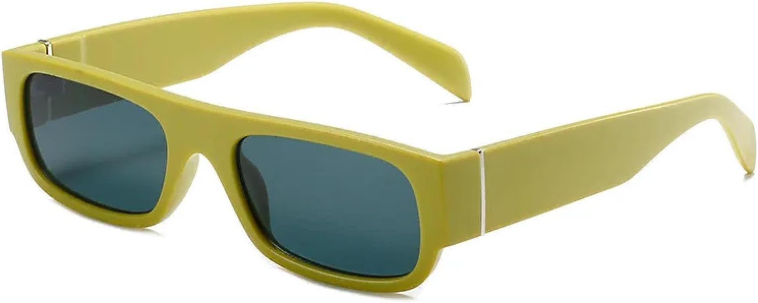 

Солнцезащитные очки с защитой UV400 | Маленькая оправа, линзы конфетного цвета | Для женщин и мужчин, для занятий спортом на открытом воздухе и вождения DSVIGF, Green Grey