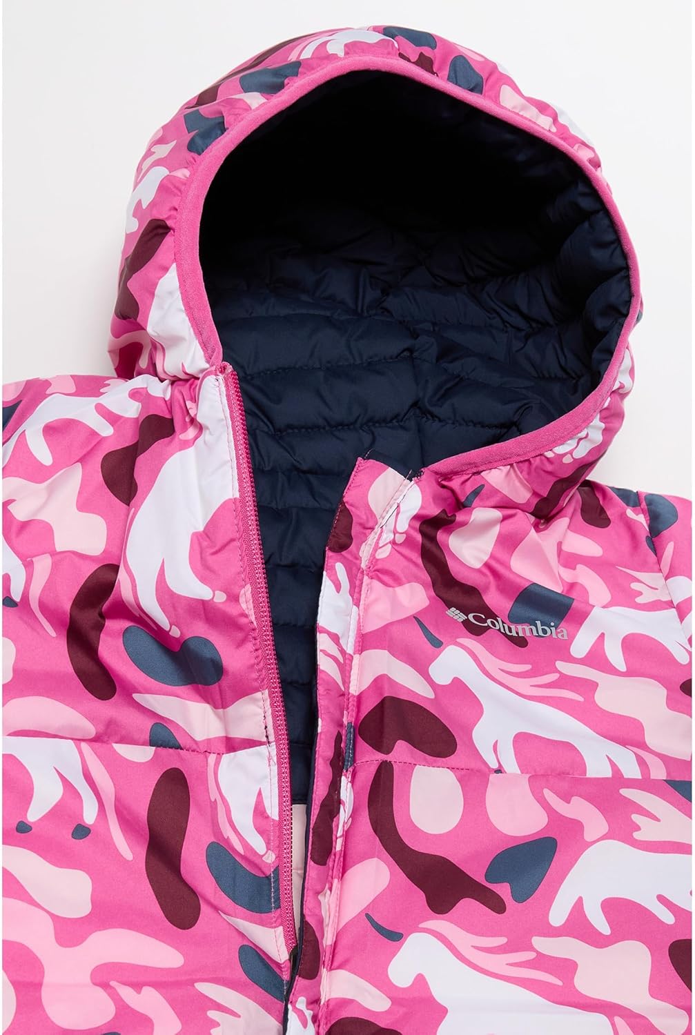 Columbia unisex-baby Powder Lite II Reversible Bunting, Satin Pink/Collegiate Navy/Rich Wine — фото 2