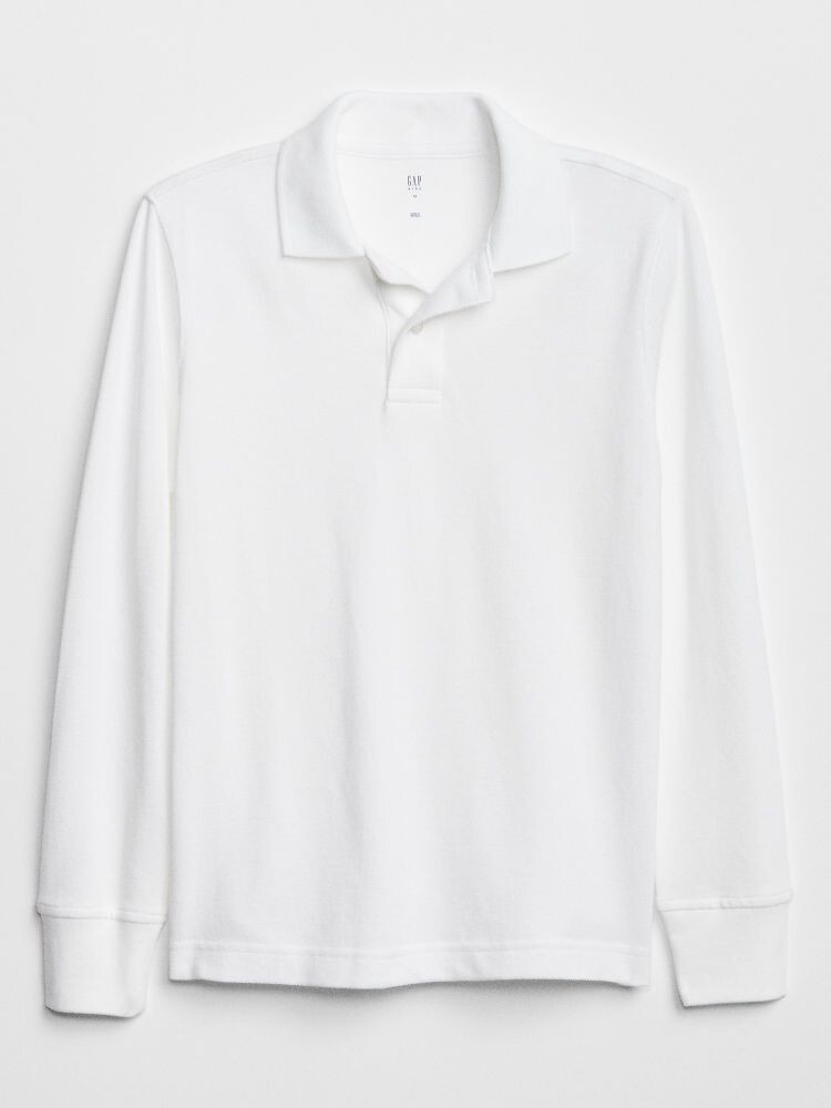 

Детская рубашка-поло из пике Gap, белый