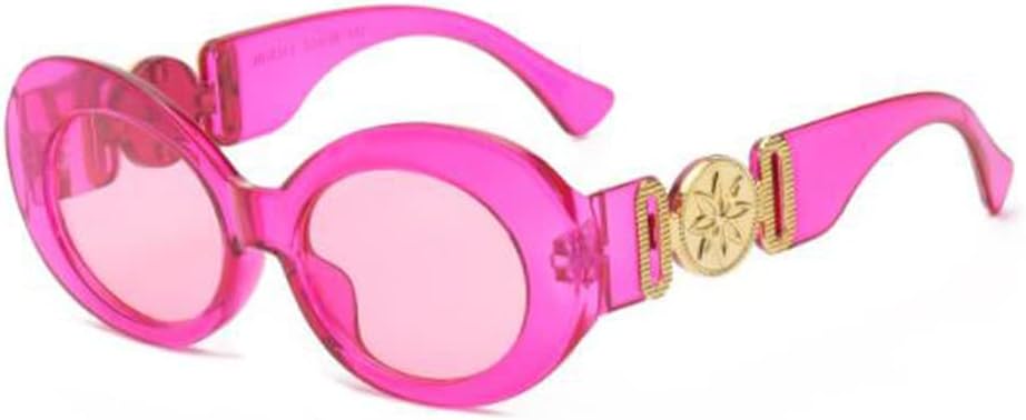 

Солнцезащитные очки PUB в овальной оправе, яйцевидной формы, с широкими дужками, металлические декоративные солнцезащитные очки, модные солнцезащитные очки с защитой от УФ-излучения, Purple Frame Purple Powder Flakes