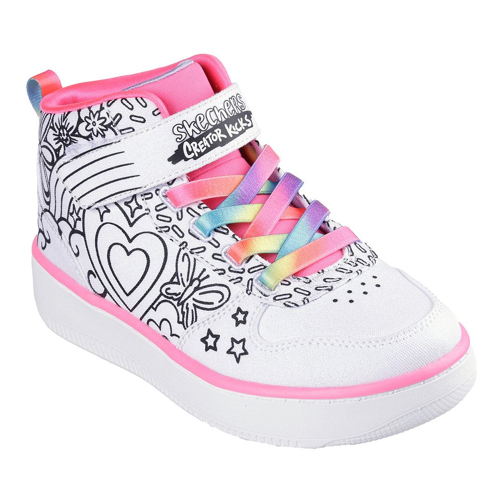 

Кроссовки для девочек Skechers Sport Court 92 Color Me Kicks, цвет White Multi