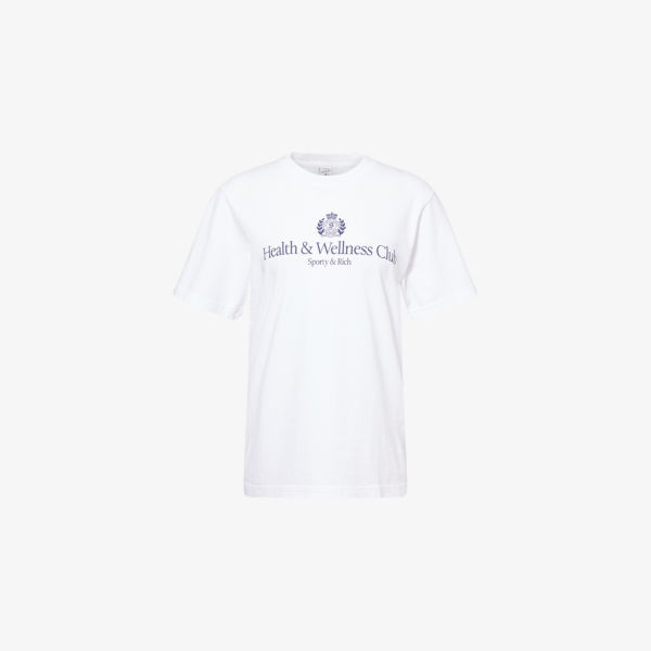 

Футболка Sporty & Rich H&W с круглым вырезом и гербом, белый