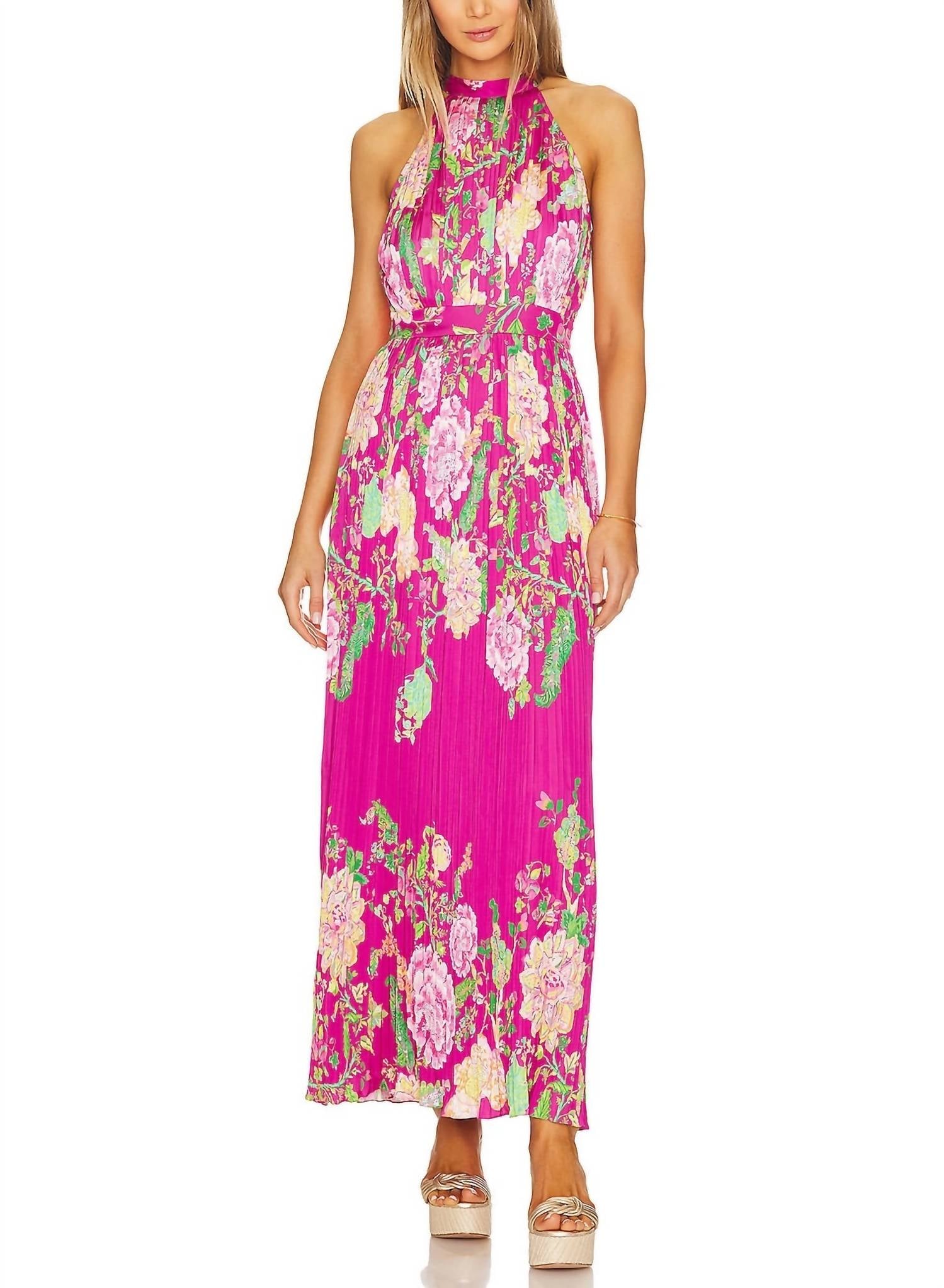 

Длинное платье Chloe цвета фуксии Rococo Sand, цвет fuchsia pink