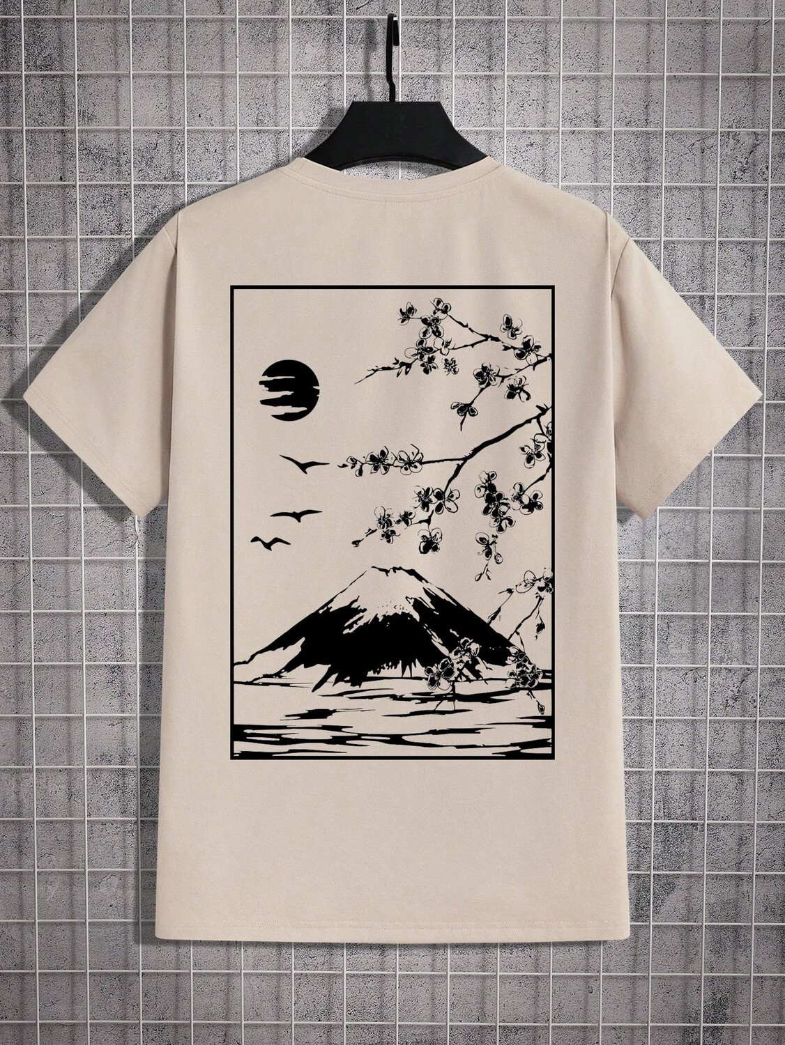 

Футболка мужская Mt.Fuji Cherry Blossom с коротким рукавом с принтом, хаки