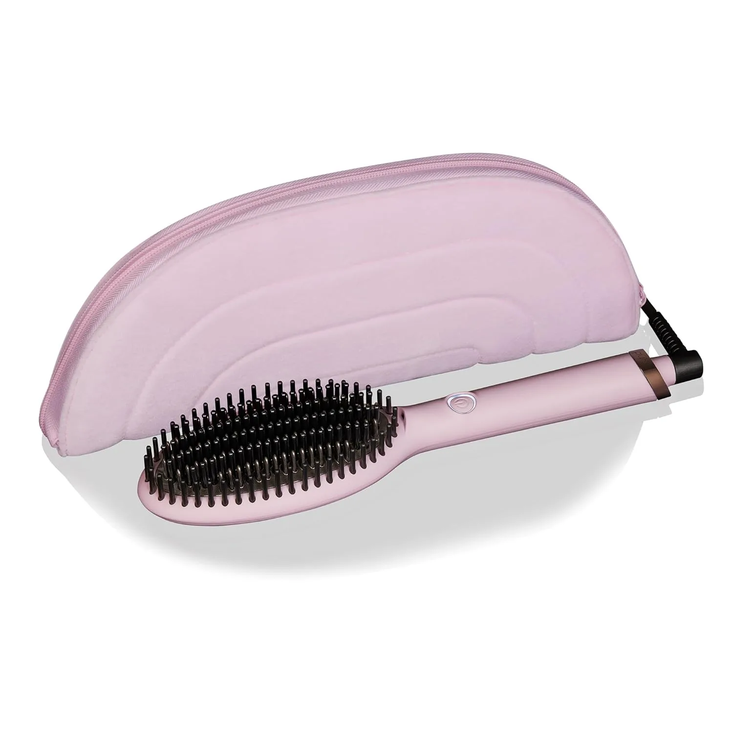 Щетка для волос ghd Glide & Rise с горячим воздухом - для придания объема, выпрямления и разглаживания волос, безопасная укладка на 365 градусов и автоматический спящий режим., Pink Sorbet