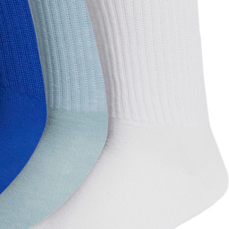 Носки Mid-Calf 3 пары Унисекс Комплект из 3 пар Adidas Originals (Белый+Волшебный серый+Полуфлуоресцентный синий) — фото 3
