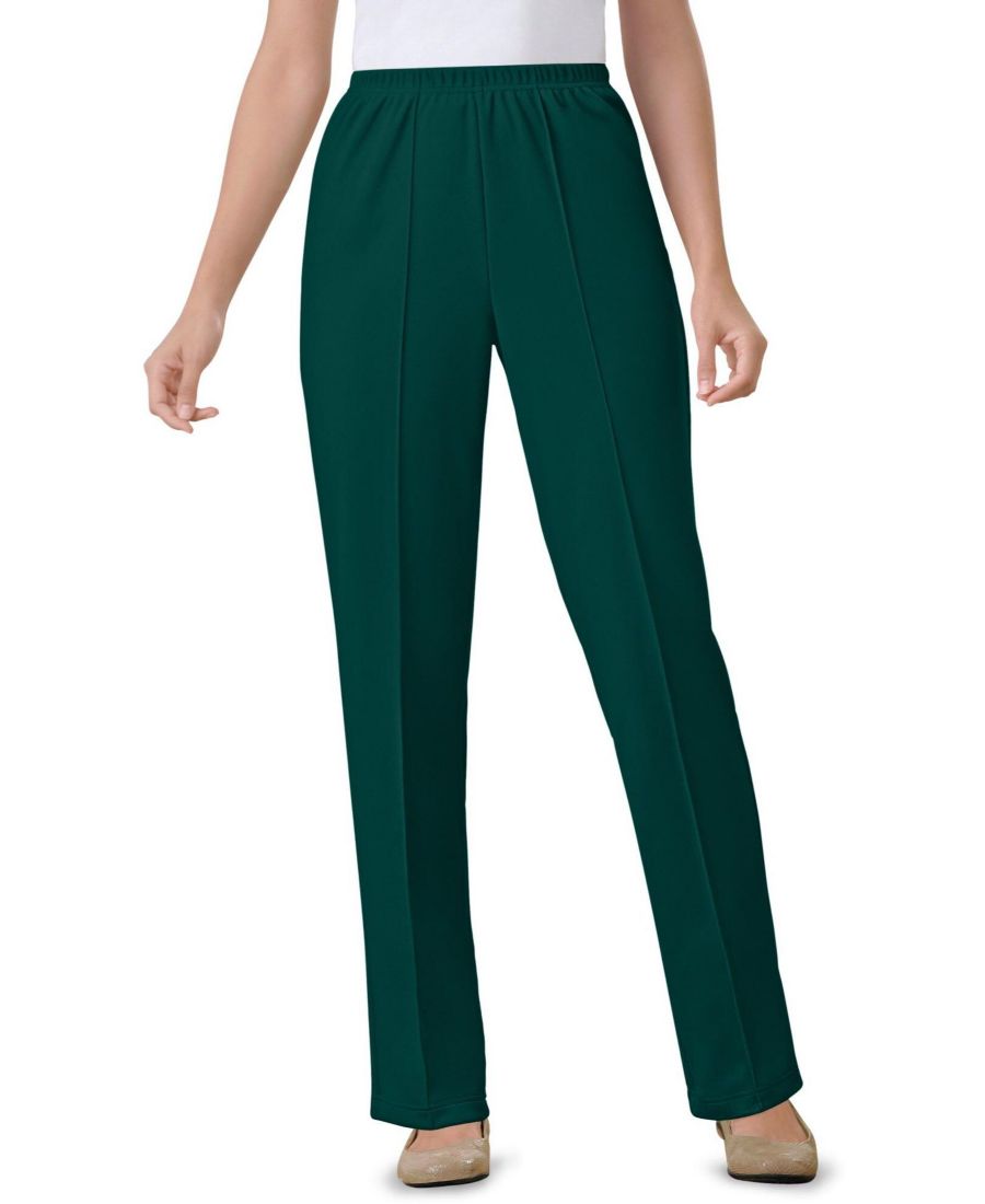 

Женские трикотажные брюки Within с эластичным поясом, которые легко надеваются и не требуют особого ухода Woman Within, Emerald green