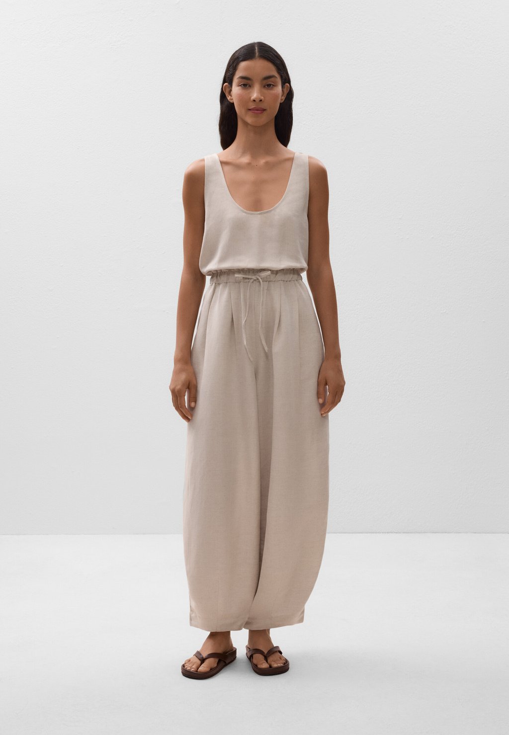 

Комбинезон BALLOON WITH LINEN OYSHO, цвет Stone