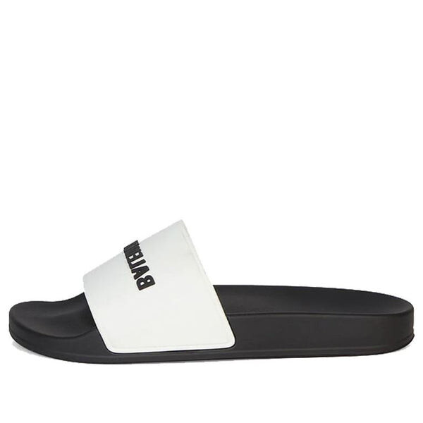 

Сандалии pool slides 'white black' Balenciaga, черный