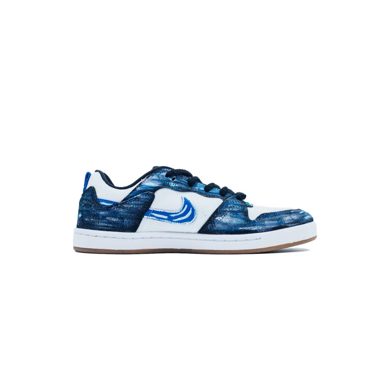 Nike Мужские износостойкие низкие скейтбордные кроссовки SB Alleyoop Nebula Wander, сине-черный — фото 3