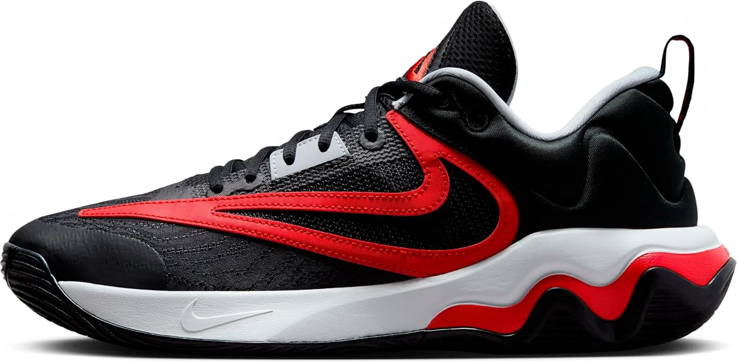 Мужские кроссовки Nike, три четверти высоты, черный/платиновый/серый/красный — фото 4