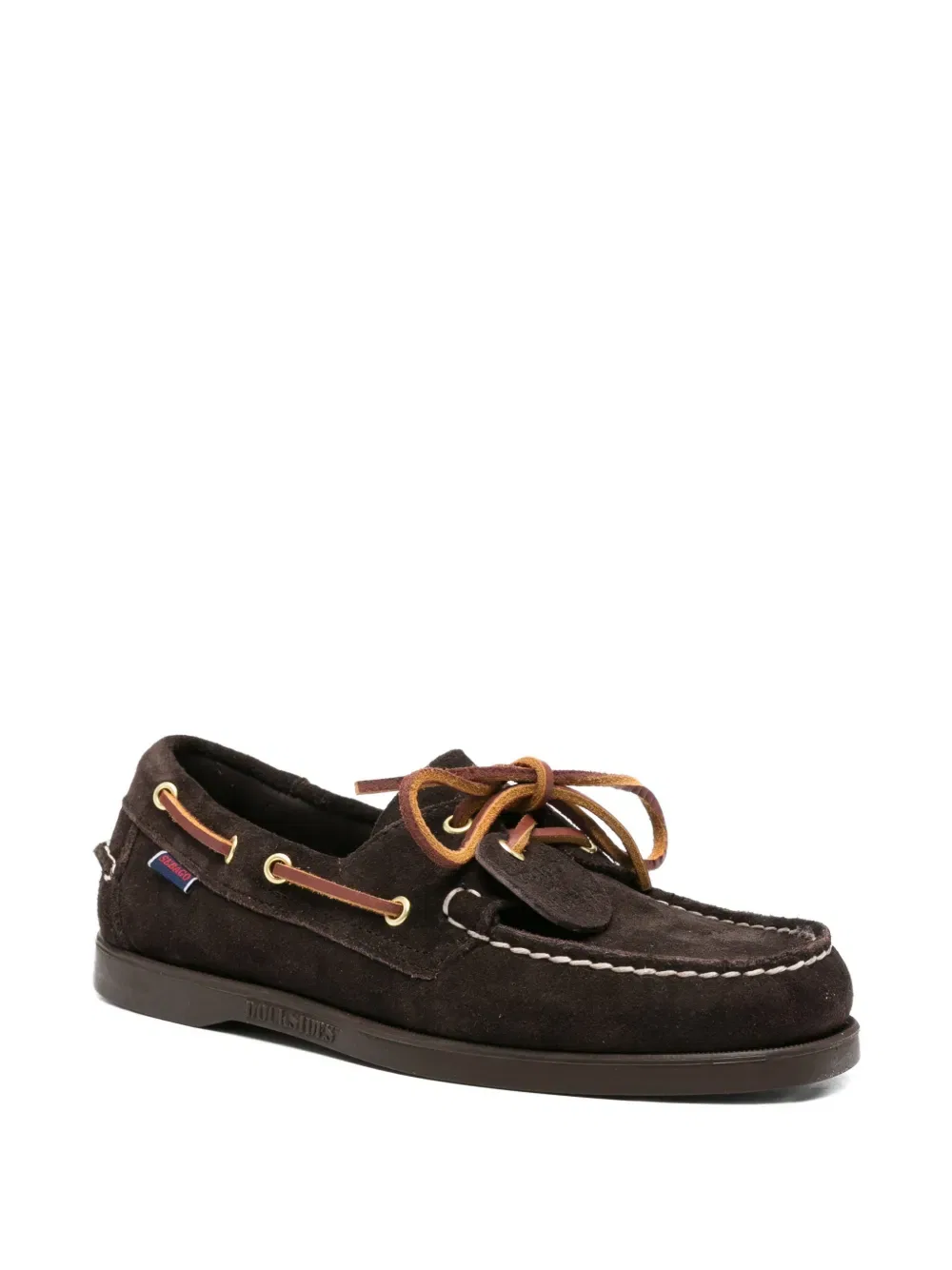 Замшевые лодочные туфли Docksides Sebago, коричневый — фото 2