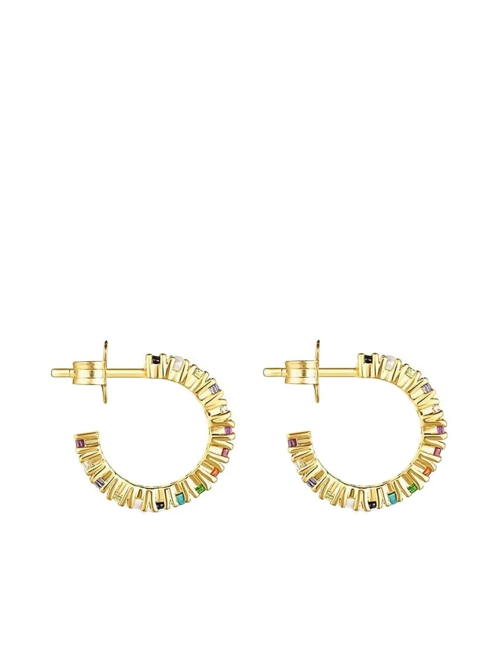 

Серьги-кольца с несколькими драгоценными камнями TOUS, желтый