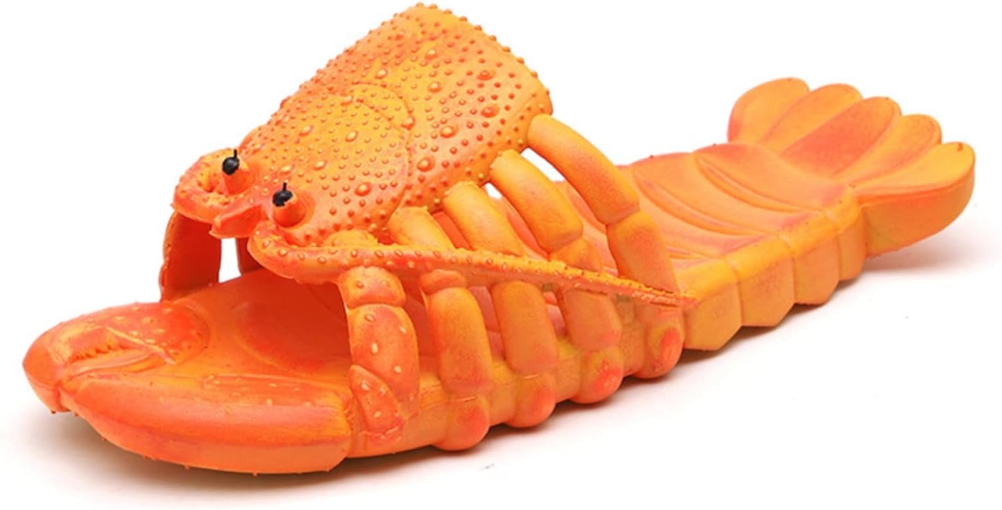 

Тапочки-сандалии в виде лобстера и рыбы, тапочки с изображением рыб для женщин и мужчин Yakisle, желтый