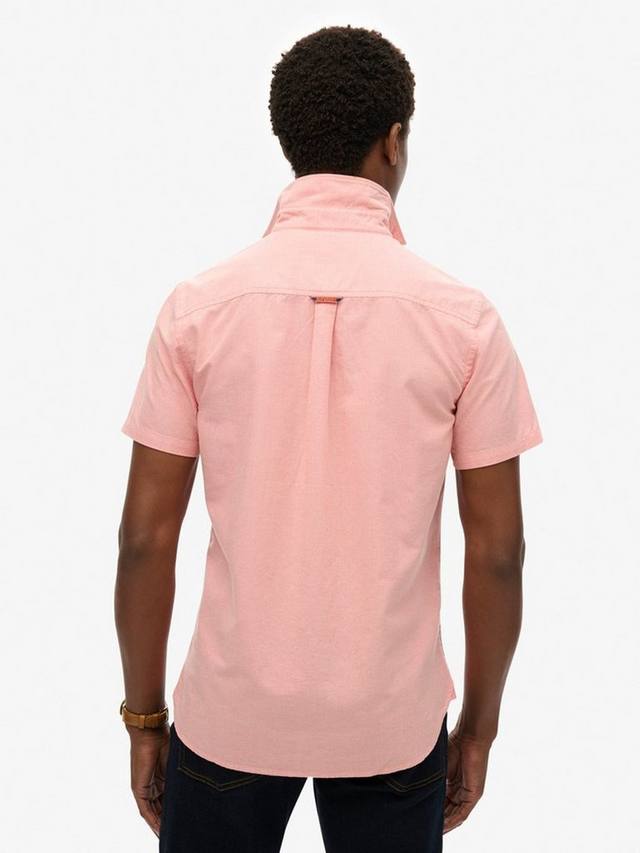 Оксфордская рубашка с коротким рукавом Superdry, Rose Pink Chambray — фото 2