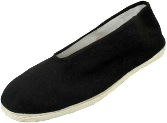 Мужские кроссовки-слипоны для кунг-фу с хлопковой подошвой, Black-06 G4U