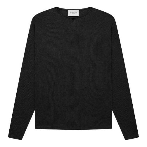 

Футболка Fear of God Essentials FW21 Thermal Henley L/S Black, черный