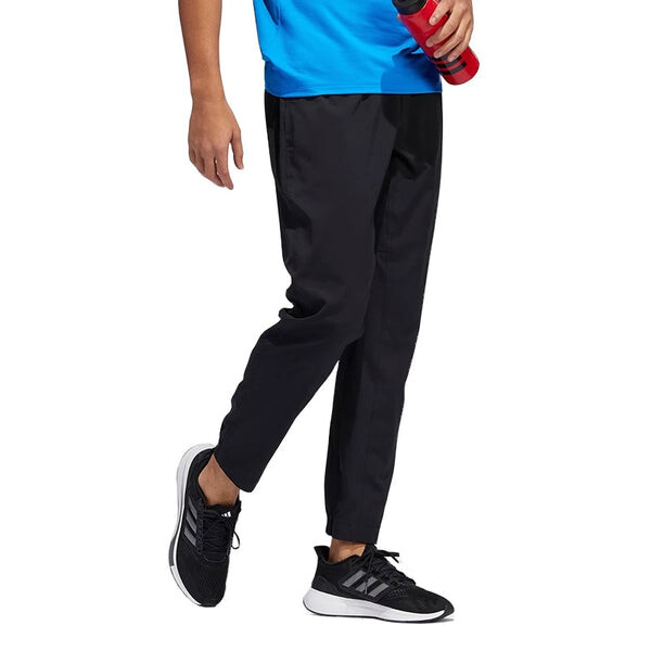Спортивные штаны Men's adidas Solid Color Lacing Breathable Elastic Training Sports Pants/Trousers/Joggers Autumn Black, мультиколор — фото 3
