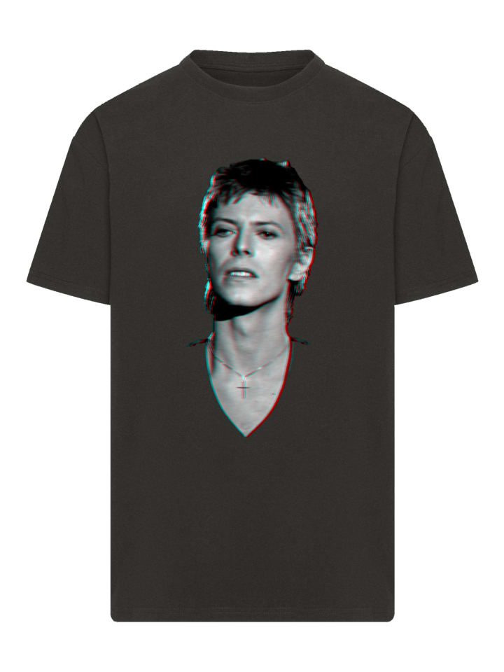 

Футболка большого размера TV Times с портретом поп-звезды Дэвида Боуи 1977 года в черном цвете F4NT4STIC, Черный, Футболка большого размера TV Times с портретом поп-звезды Дэвида Боуи 1977 года в черном цвете F4NT4STIC