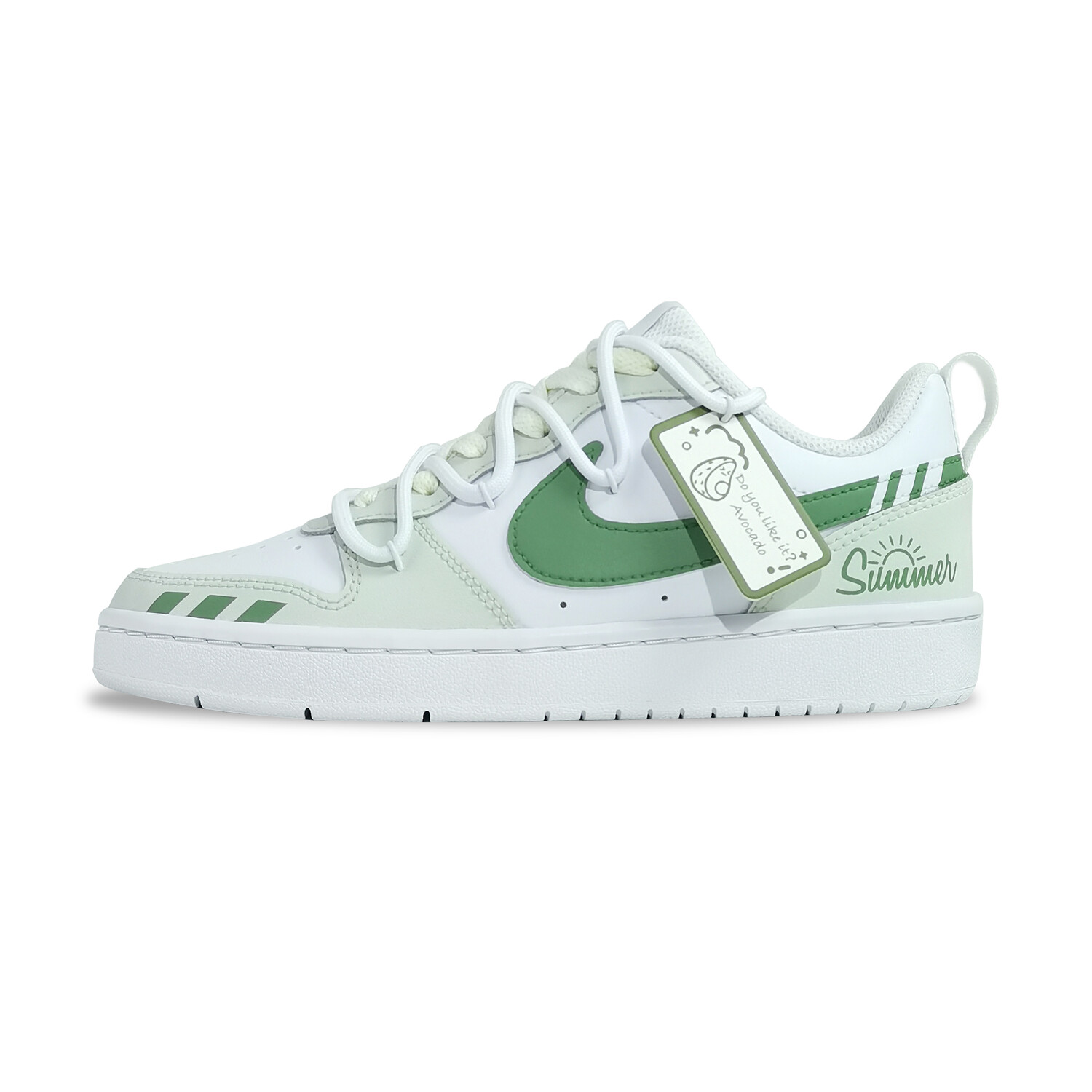 

Кроссовки Nike Court Borough Skateboard Shoes Women's Low-Top Green White