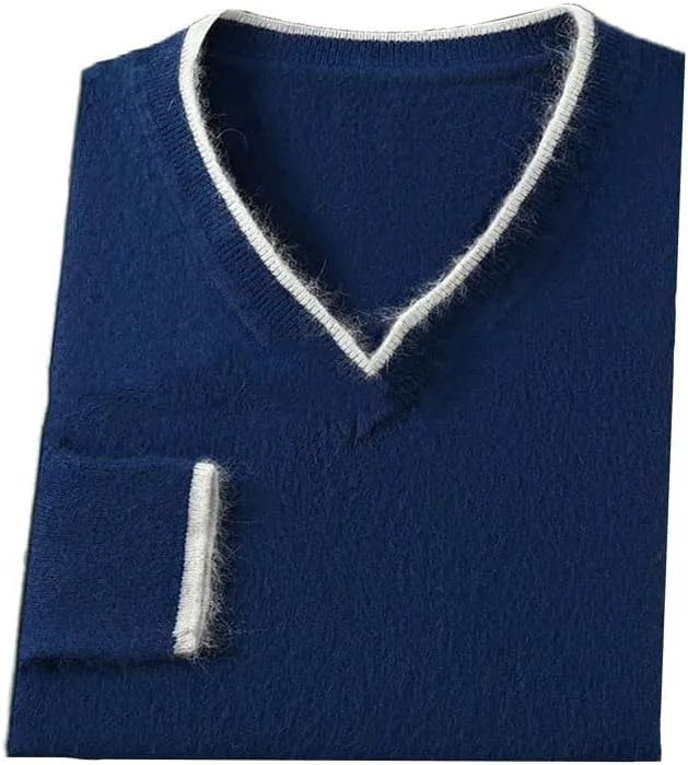 

Мужской свитер с V-образным вырезом из шерстяной смеси