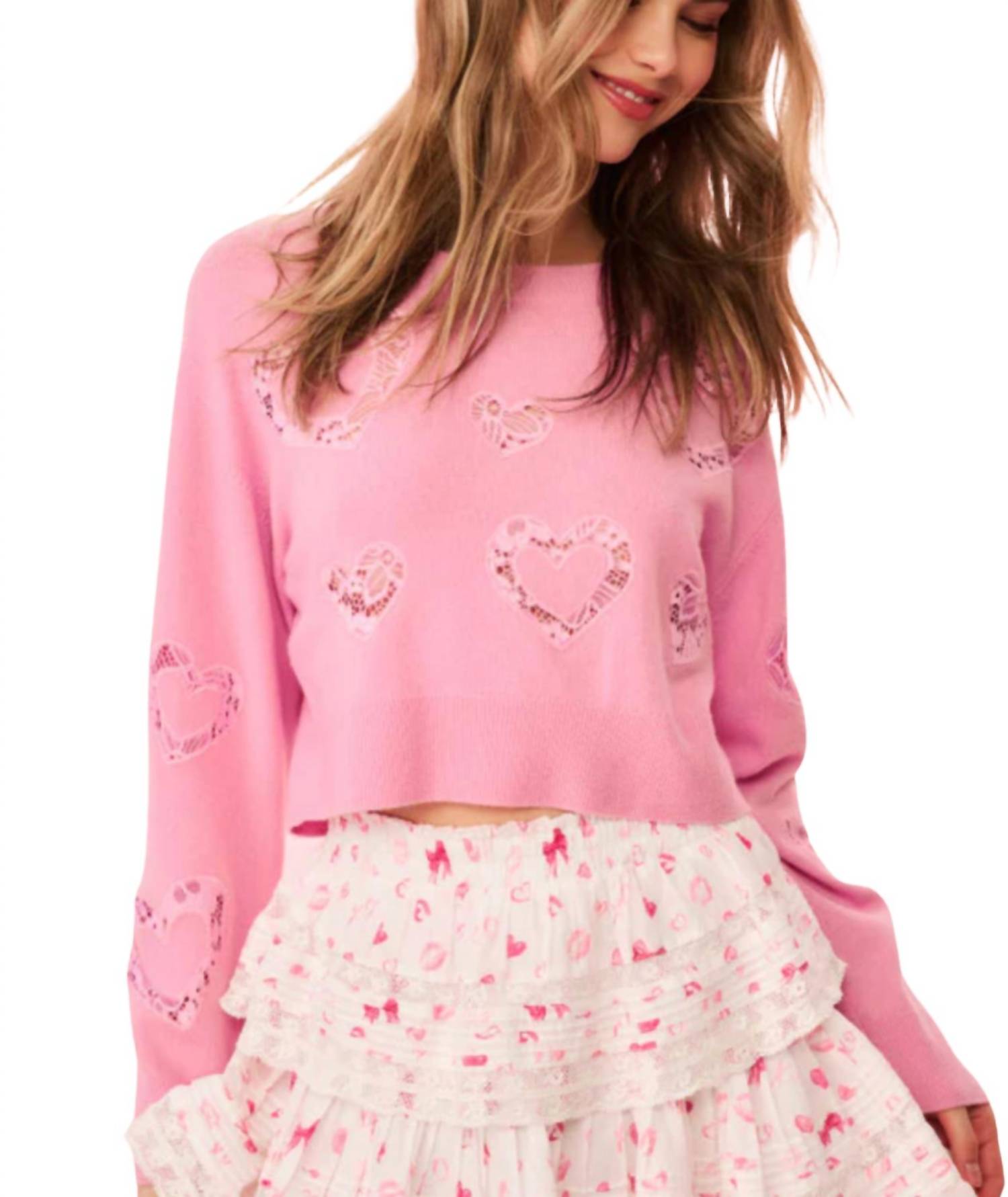 

Парсон пуловер свитер в розовом LoveShackFancy