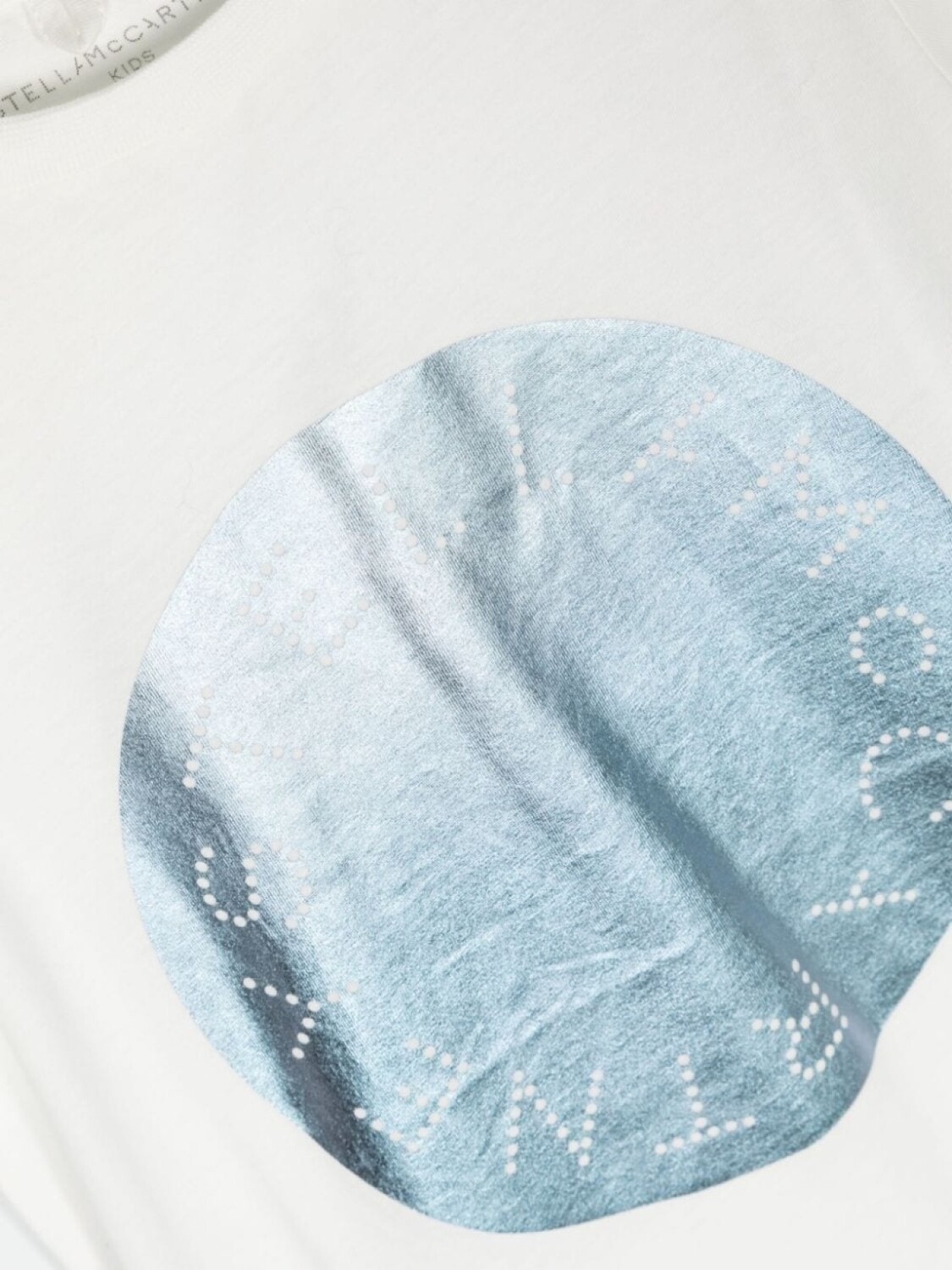Stella McCartney Kids футболка Circular Logo Disc, белый — фото 3
