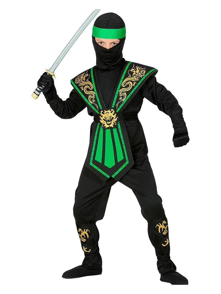 Костюм Kombat Ninja, Carnival Party, черный/зеленый