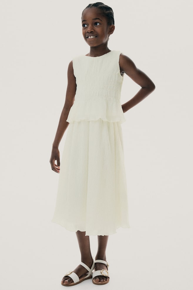 

Гофрированная юбка H&M, бежевый