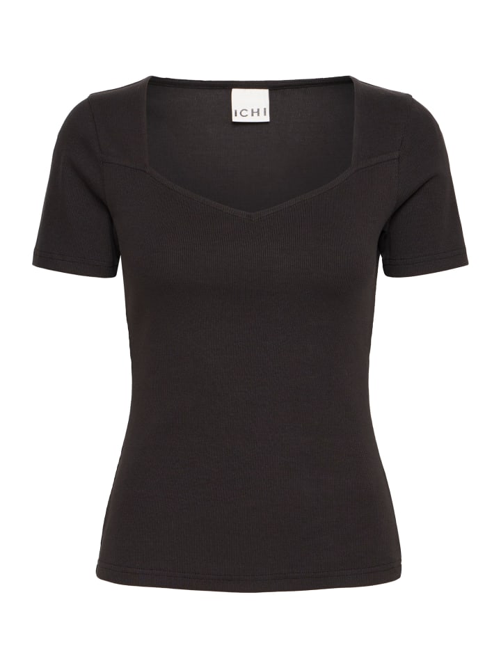 

Блузка IHORETA Slim fit с короткими рукавами, черного цвета ICHI