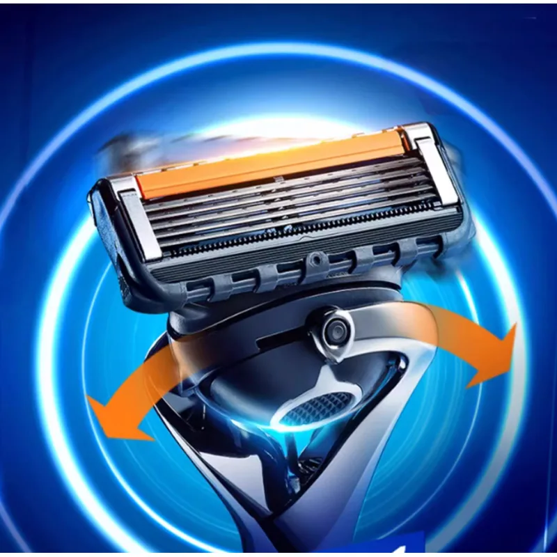 Бритвенный станок Feng Yin Zhi Shun с автоматической очисткой и подарочной упаковкой Gillette, 5-Blade Shaver with Magnetic Box, Cleansers, and Blade Cover — фото 3