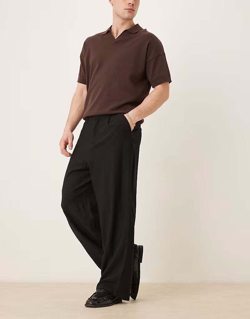 

Строгие брюки ASOS DESIGN Horseshoe черного цвета