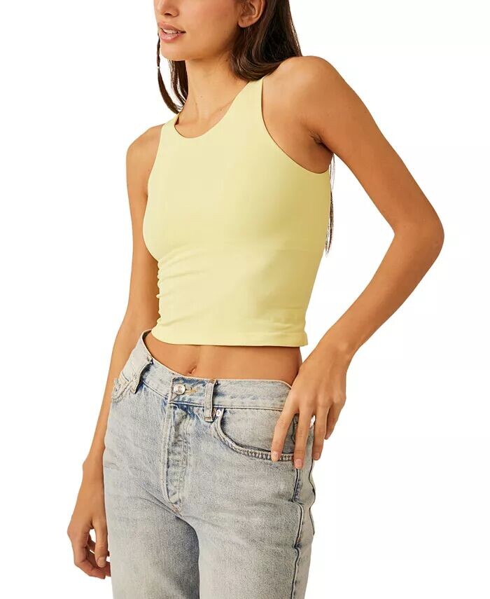 

Женский укороченный топ на бретельках Clean Lines Free People, зеленый