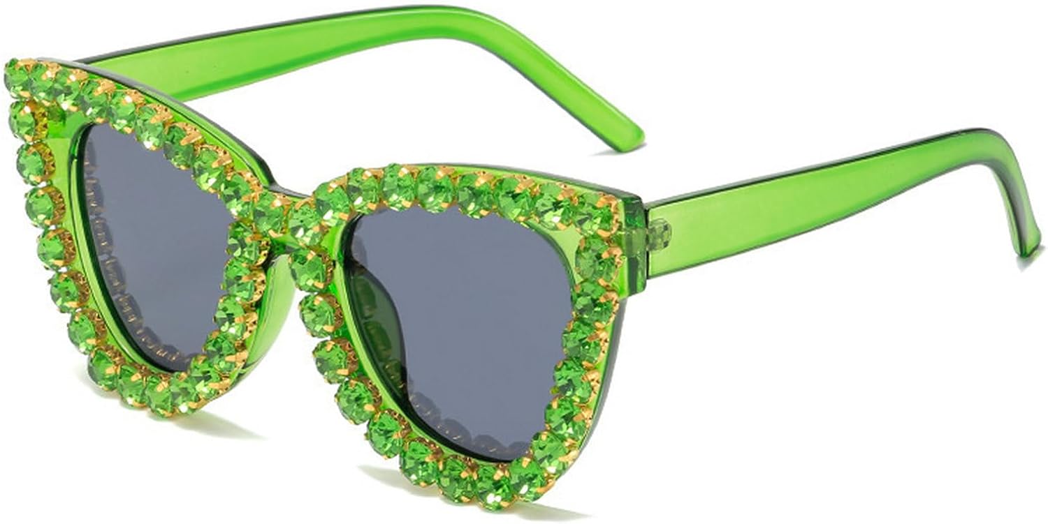 

Laureles 2023 Модные квадратные солнцезащитные очки с бриллиантами для женщин, крупные, со стразами, солнцезащитные очки для женщин, защита от УФ-излучения UV400, Green