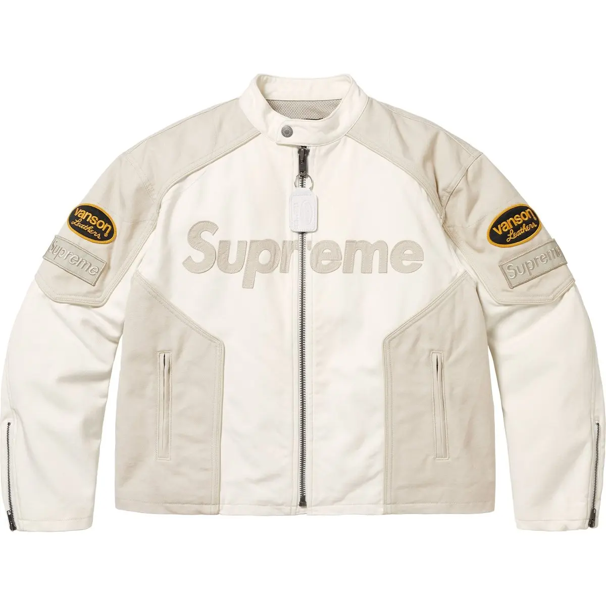 

Supreme Куртка Vanson Leathers из кордуры и хлопка, White