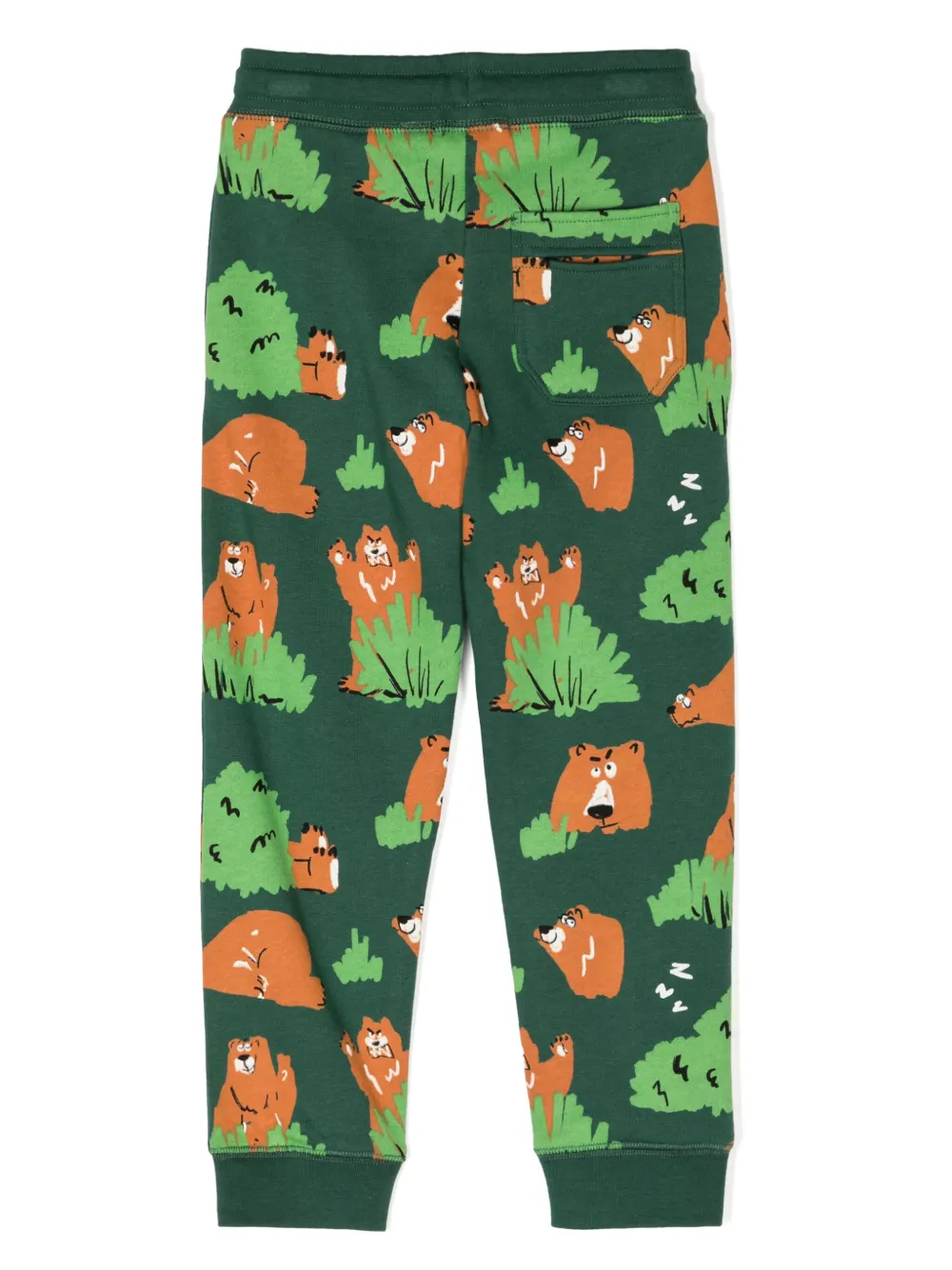 Спортивные брюки с принтом Stella McCartney Kids, зеленый — фото 2