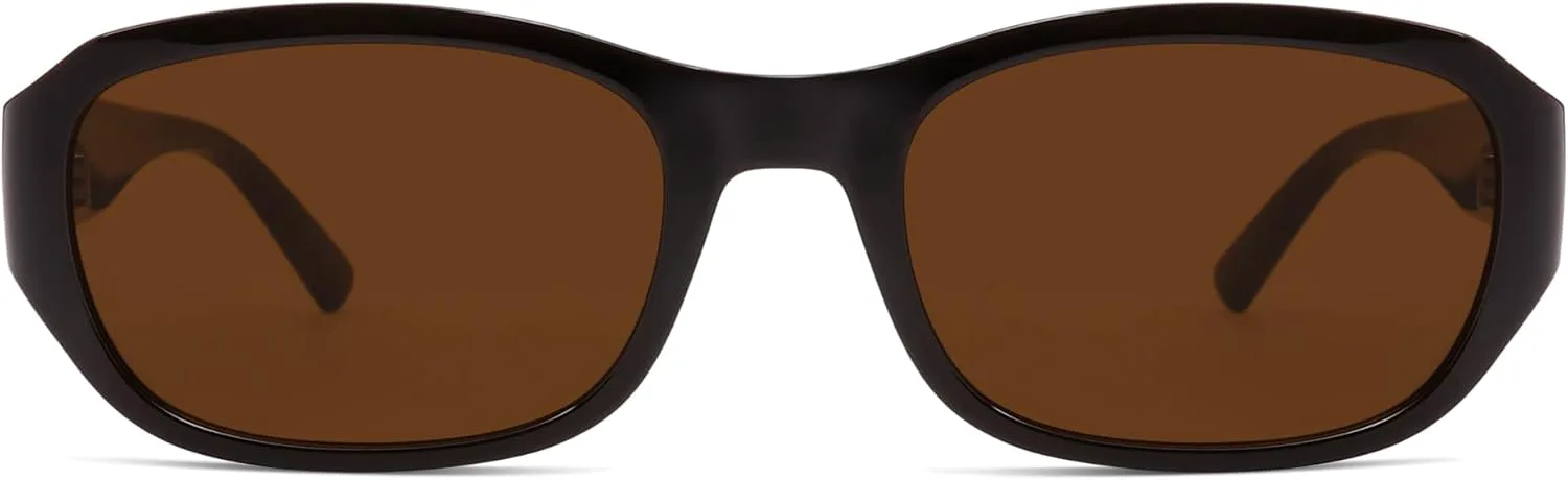 

Модные ретро-солнцезащитные очки прямоугольной формы для женщин и мужчин, классические винтажные солнцезащитные очки 90-х годов AR82341 HERJOUR, Black/Deep Brown