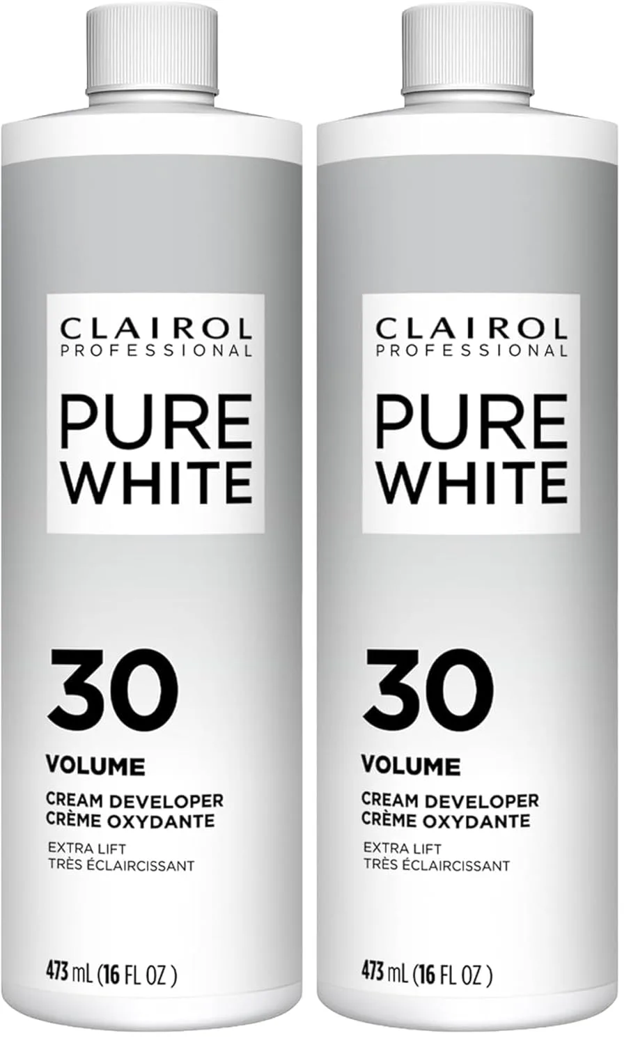 Осветляющий и закрашивающий седину блендер Clairol Professional Pure White 30 Volume 473 мл (2 шт.), White