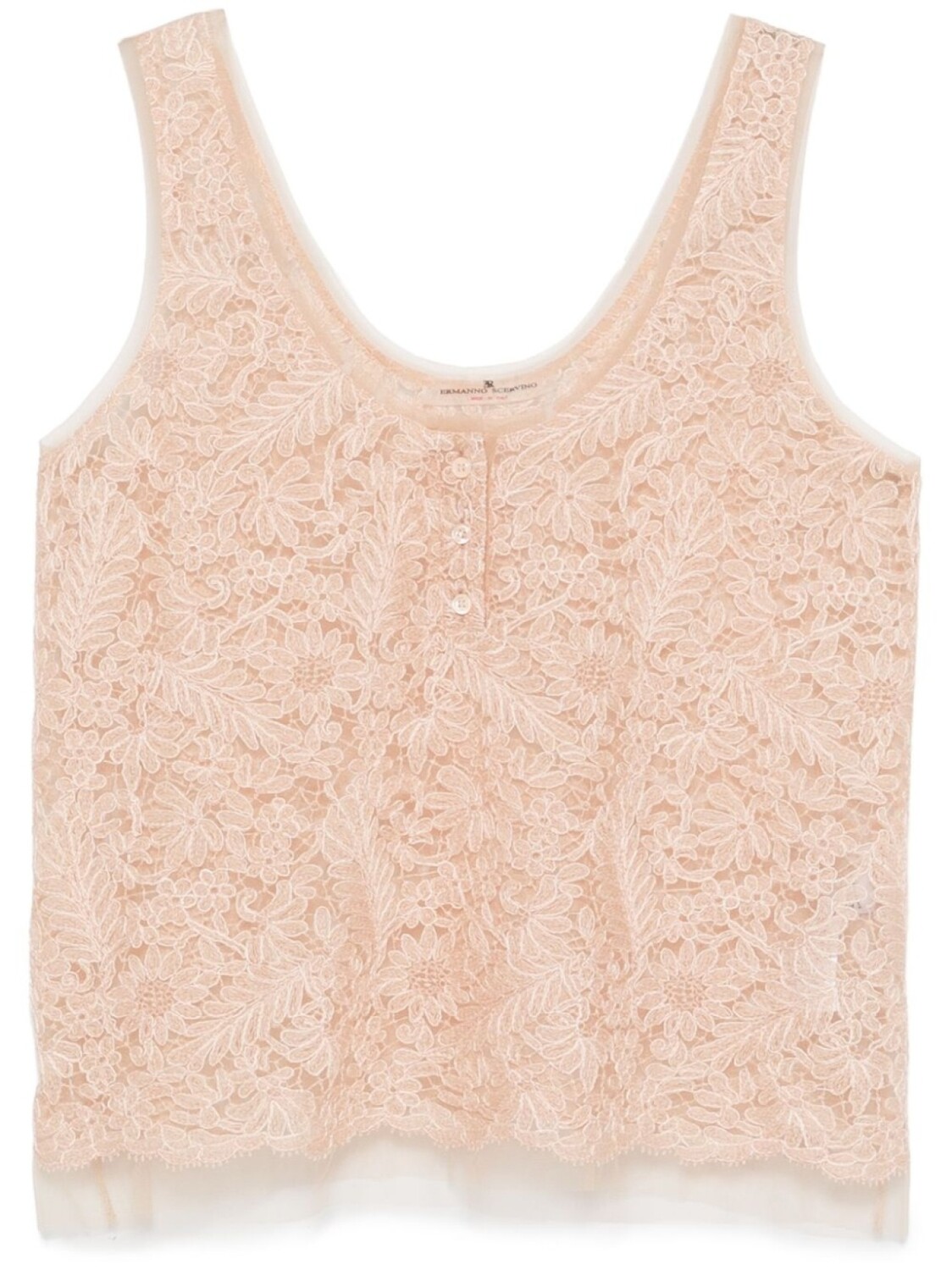 

Ermanno Scervino кружевной топ, нейтральный цвет