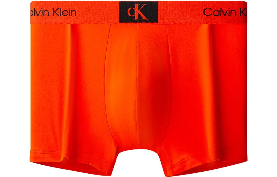 Боксеры Calvin Klein 3 шт. набор черный оранжевый светло-серый — фото 3