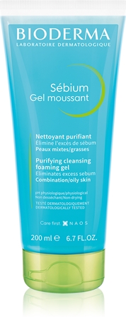 

Очищающий гель для жирной и комбинированной кожи Bioderma Sébium Gel Moussant, 200 ml