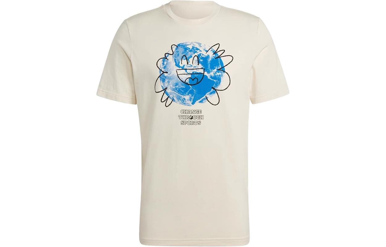 

Футболка мужская молочно-белая Adidas, слоновая кость