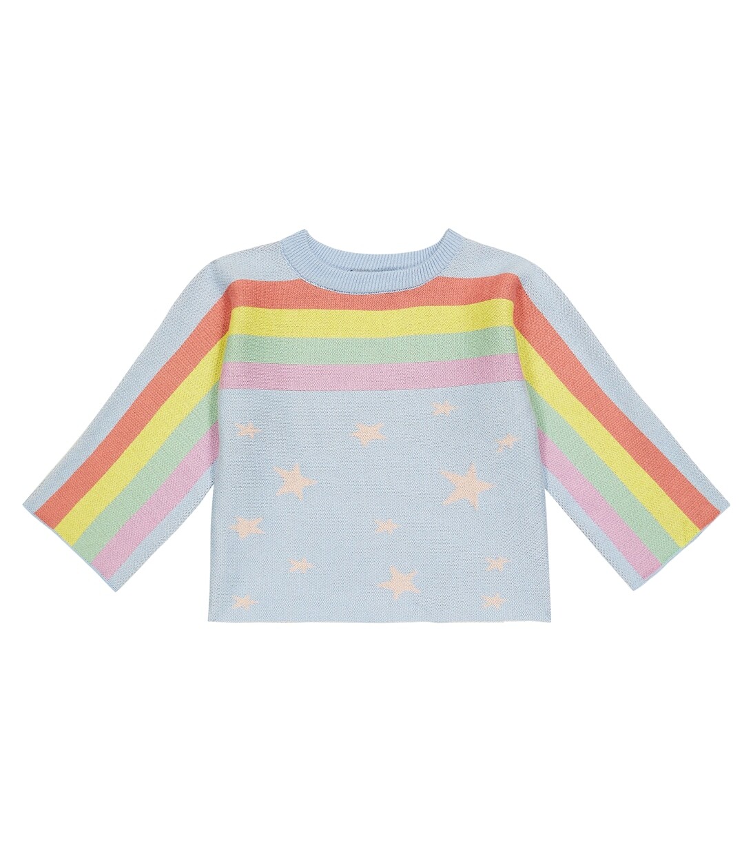 

Толстовка из хлопка и шерсти с принтом Stella McCartney Kids, разноцветный