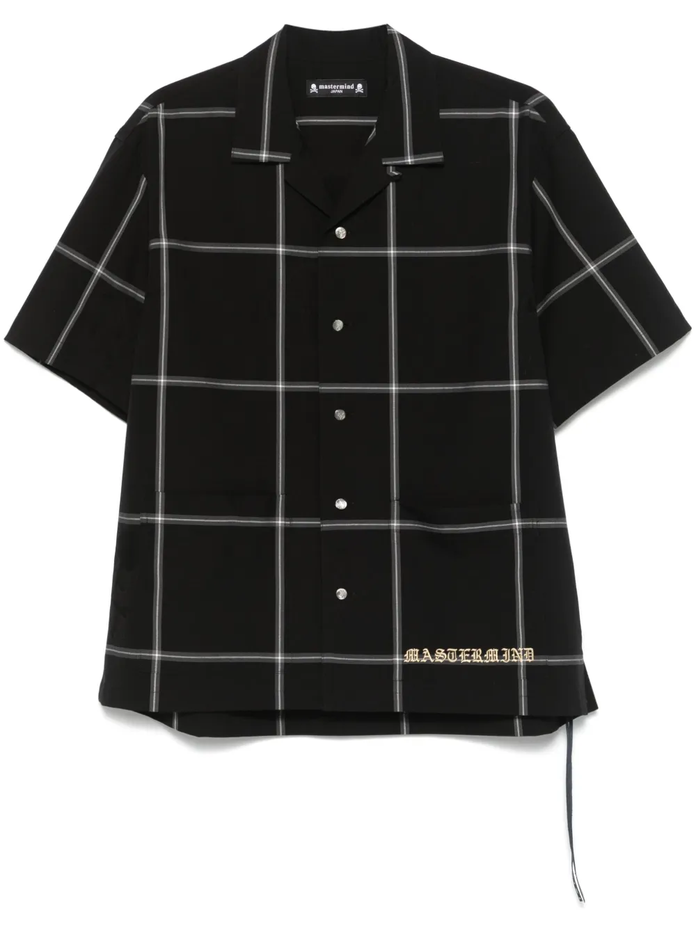

Рубашка в клетку Windowpane Mastermind Japan, черный