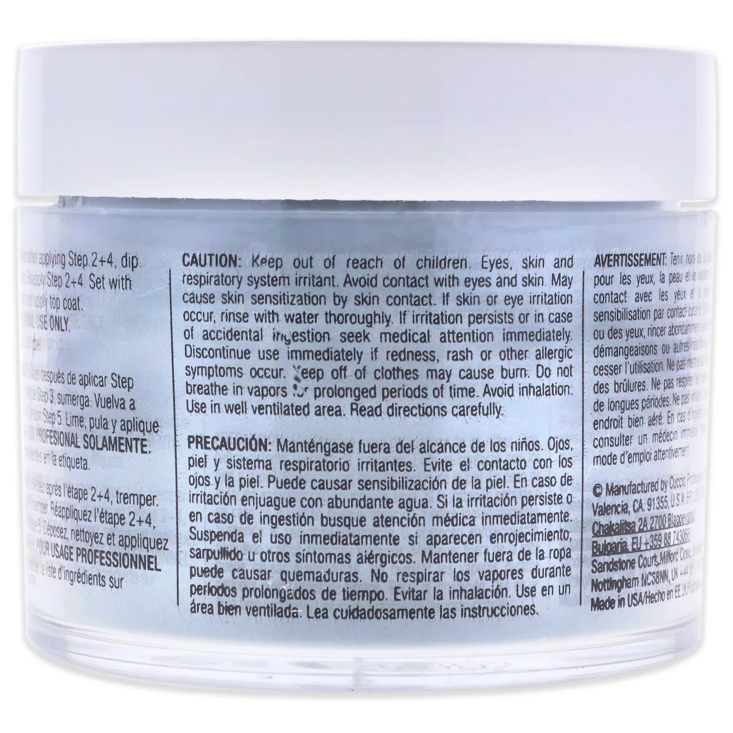 Система для наращивания ногтей Pro Powder Polish Nail Colour Dip System - I Dream от Cuccio Colour for Women - 1,6 унции (47 г) пудры для ногтей, синий — фото 2