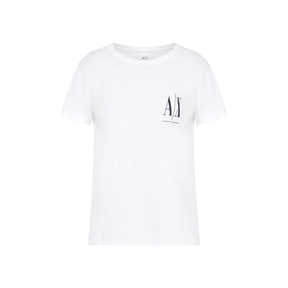 

Белые хлопковые топ и футболка Armani Exchange