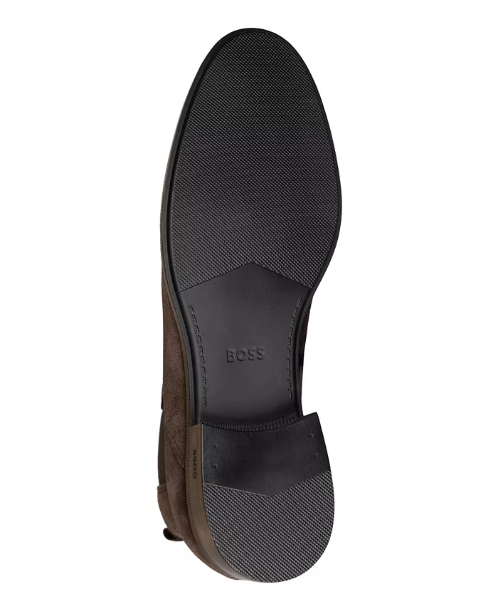Мужские ботинки Colby Chelsea с круглым носком Hugo Boss, коричневый — фото 3