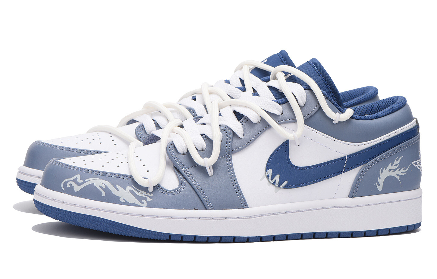 Jordan Air Jordan 1 винтажные баскетбольные кроссовки мужские, Blue — фото 4