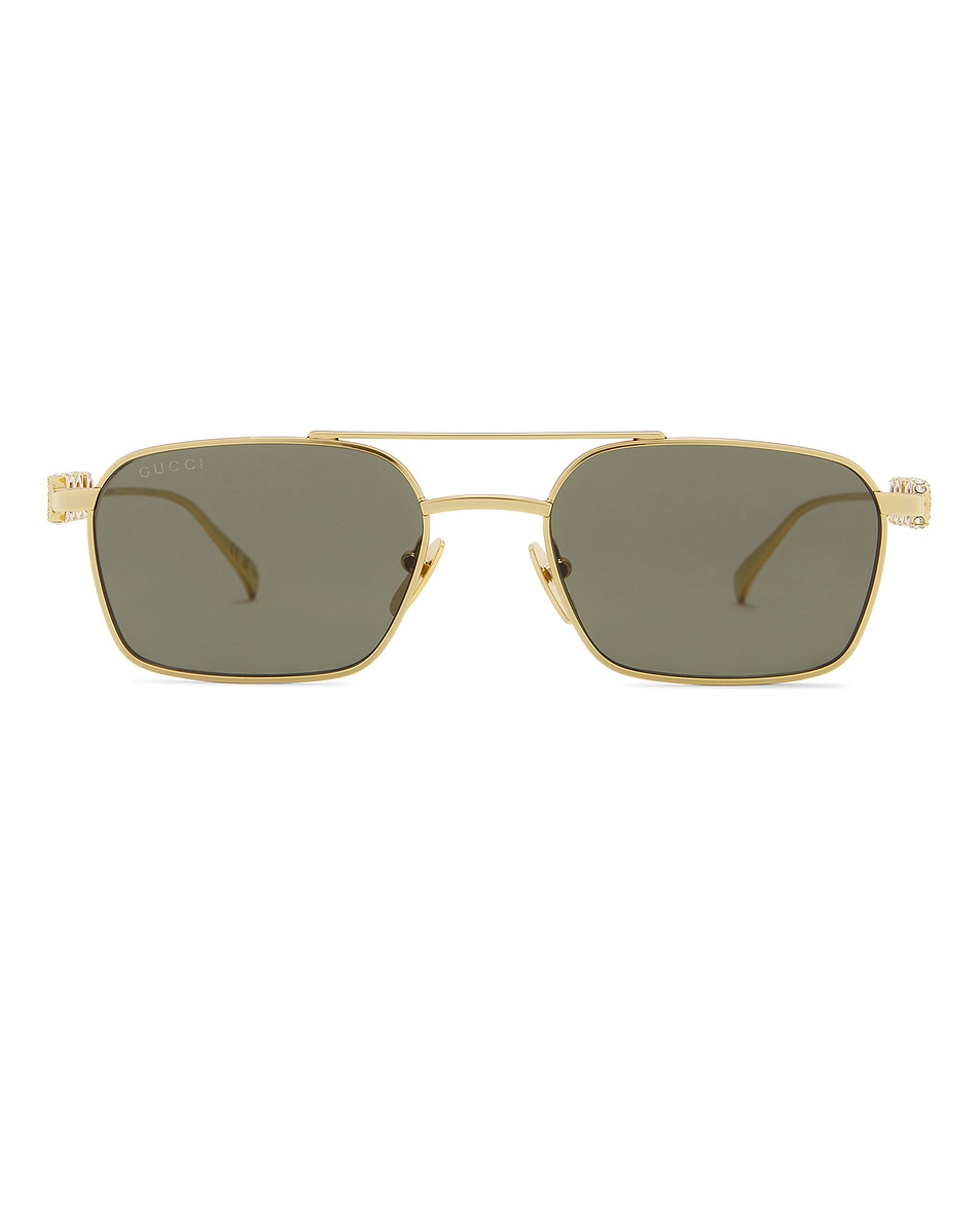 

Квадратные солнцезащитные очки Gucci, Gold & Grey