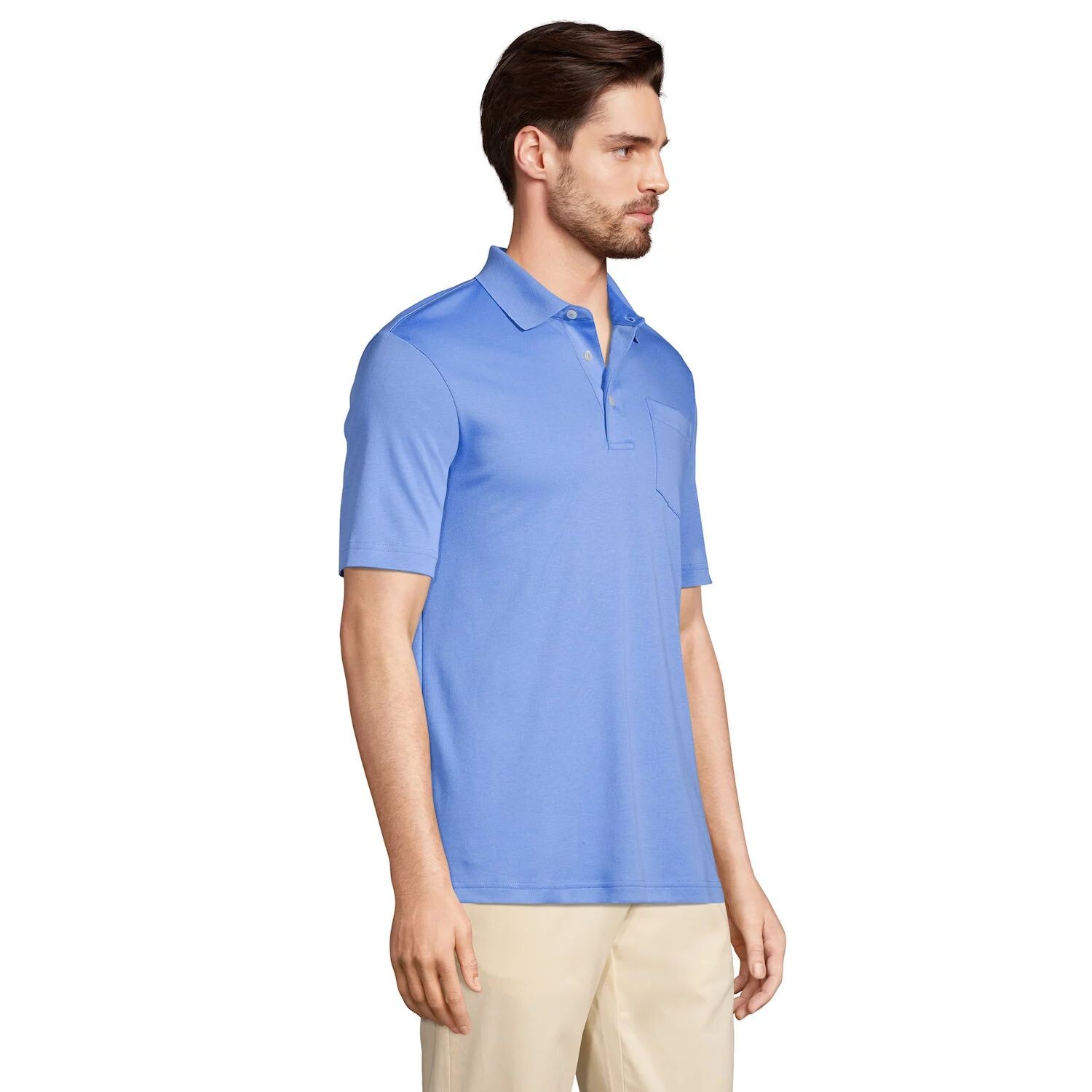 

Поло Big & Tall Supima Lands' End, черный